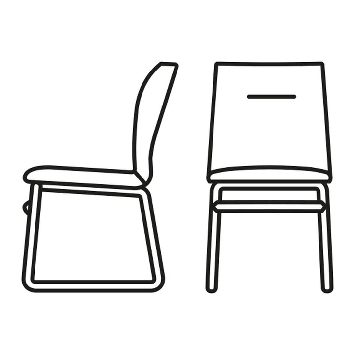 Maya Dining Chair by Connubia line drawing
