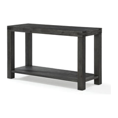 Meadow Solid Wood Console Table by Modus in Graphite — product view on a white background