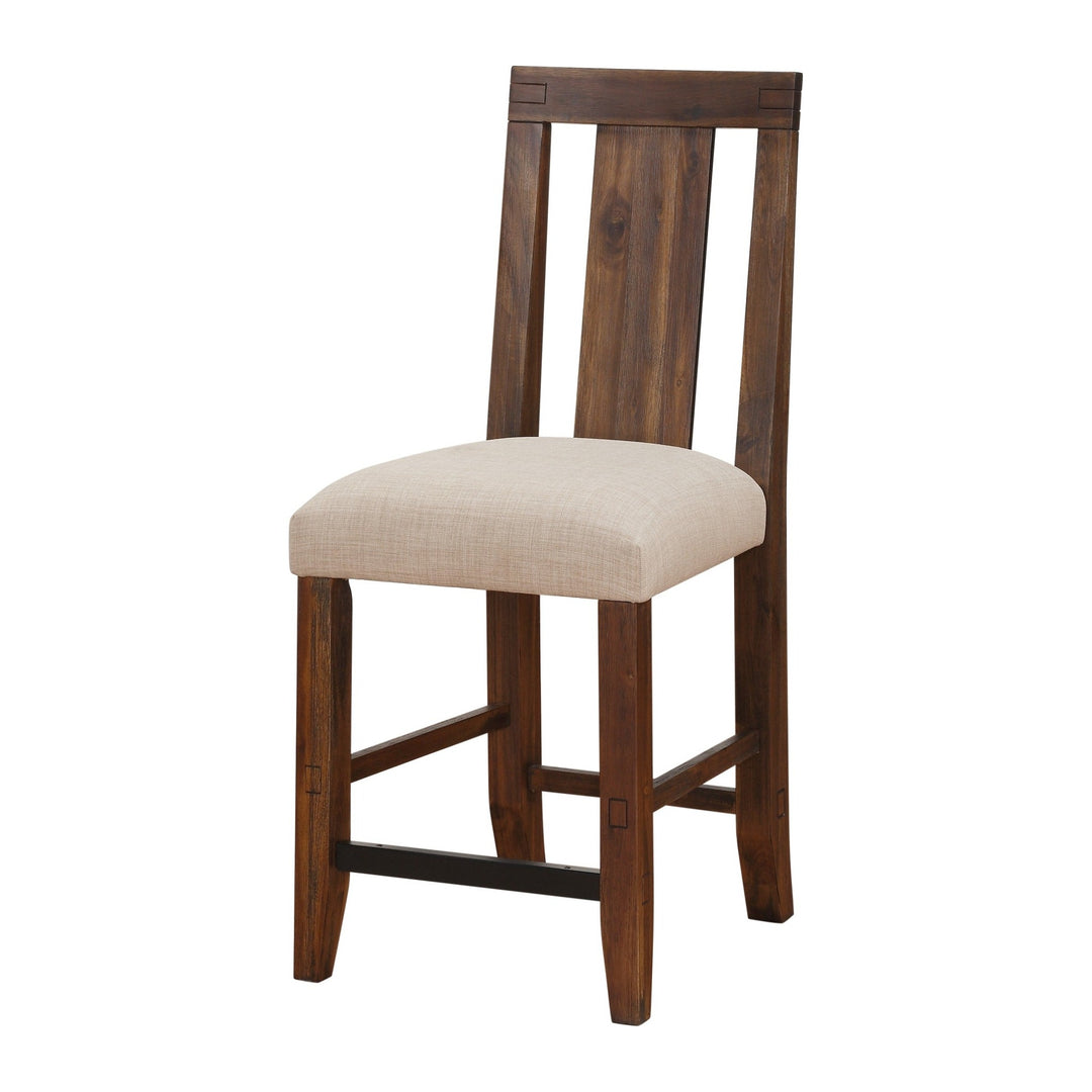 Meadow Solid Wood Counter Stool by Modus in Brick Brown — on a white background