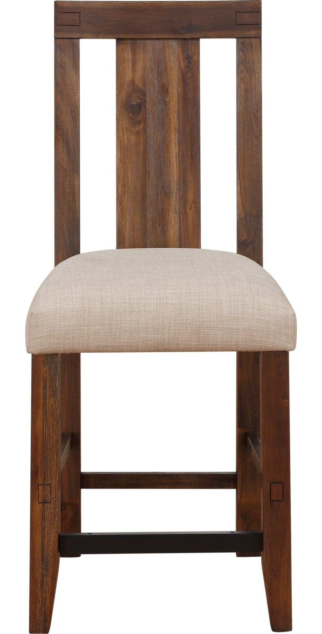 Meadow Solid Wood Counter Stool in Brick Brown — on a white background