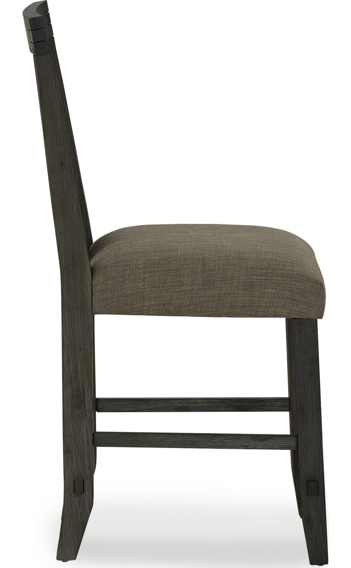 Meadow Solid Wood Counter Stool in Graphite — side view