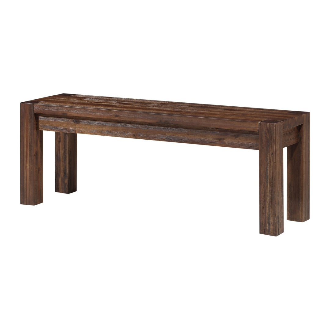 Meadow Solid Wood Dining Bench by Modus in Brick Brown — product view on a white background
