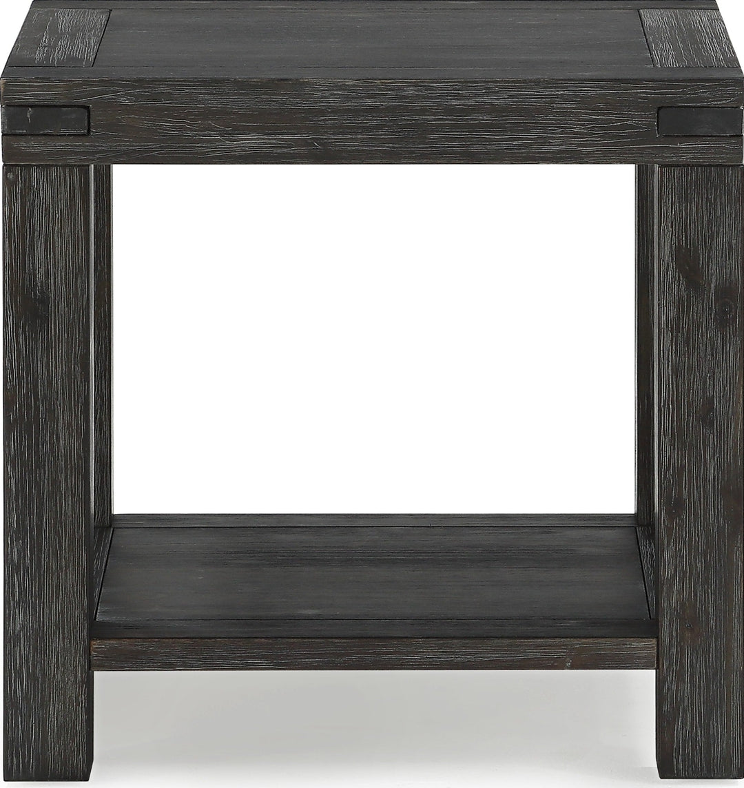Meadow Solid Wood End Table in Graphite — lifestyle photo