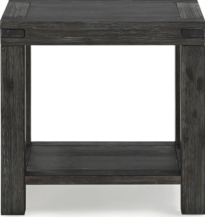 Meadow Solid Wood End Table in Graphite — lifestyle photo