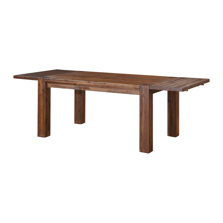 Meadow Solid Wood Extending Dining Table by Modus in Brick Brown — product view on a white background