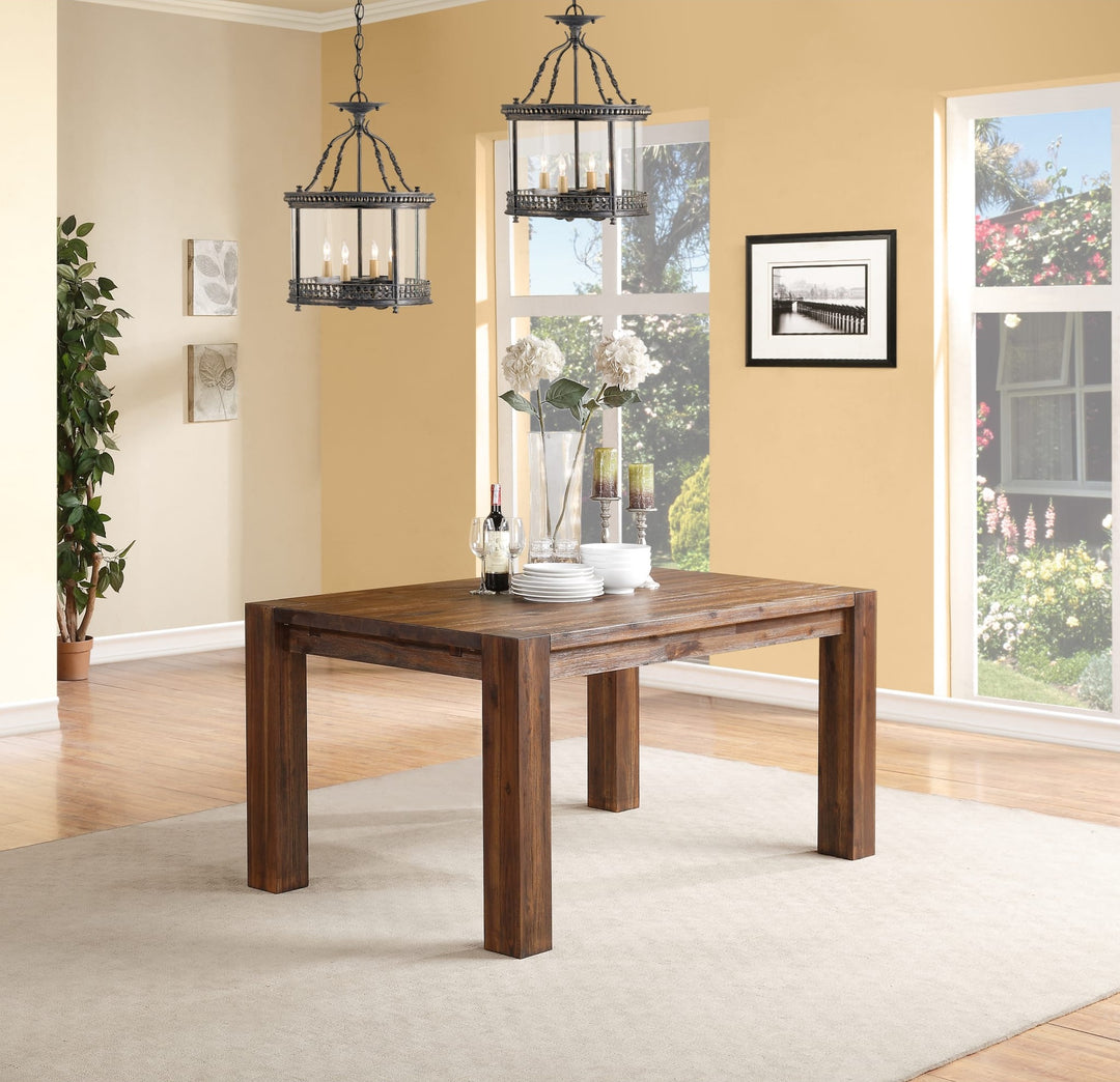 Meadow Solid Wood Extending Dining Table in Brick Brown — lifestyle photo