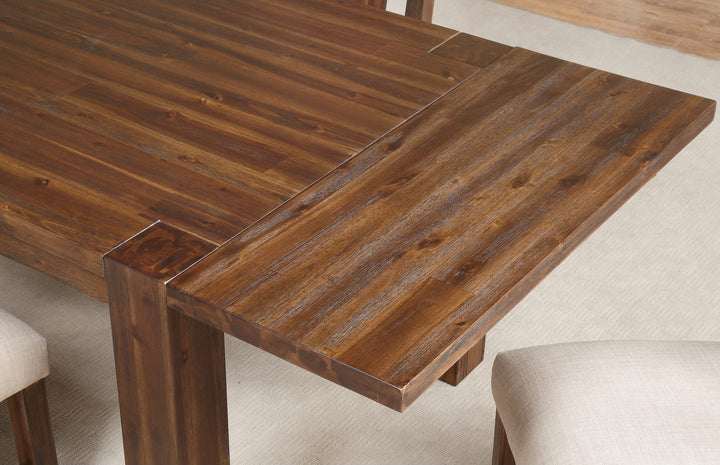 Meadow Solid Wood Extending Dining Table in Brick Brown — lifestyle photo
