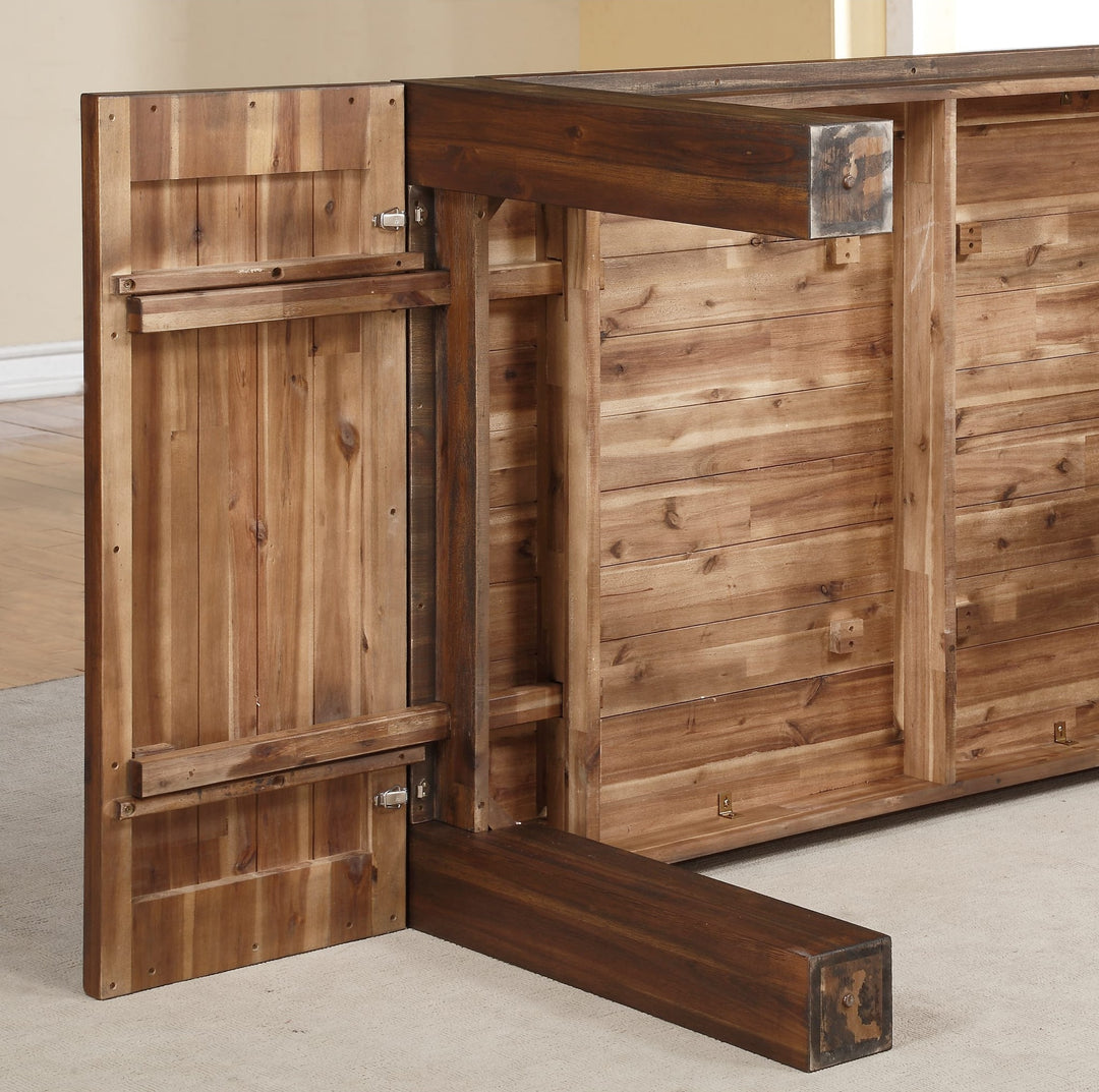 Meadow Solid Wood Extending Dining Table in Brick Brown — lifestyle photo