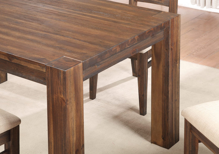Meadow Solid Wood Extending Dining Table in Brick Brown — lifestyle photo