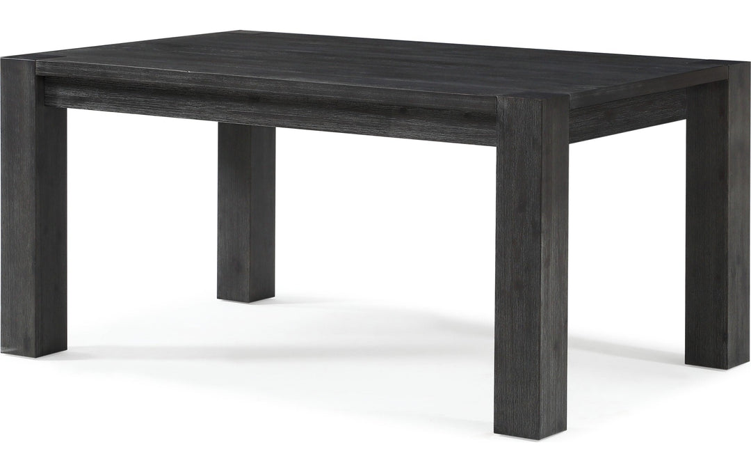 Meadow Solid Wood Extending Dining Table in Graphite — product view on a white background