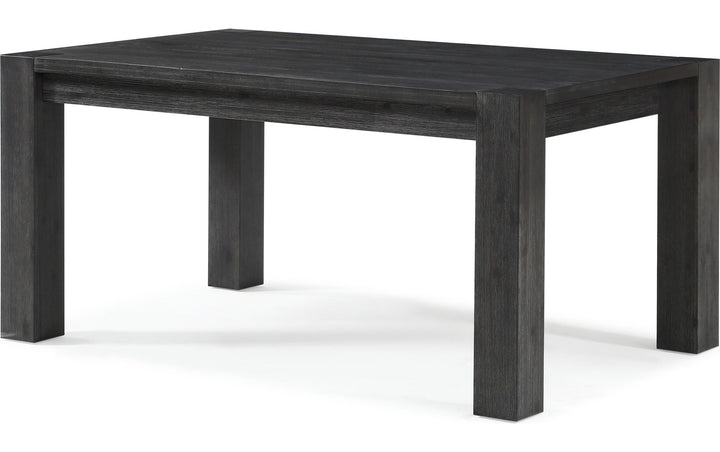 Meadow Solid Wood Extending Dining Table in Graphite — product view on a white background