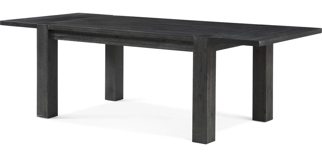 Meadow Solid Wood Extending Dining Table in Graphite — product view on a white background