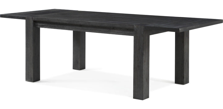 Meadow Solid Wood Extending Dining Table in Graphite — product view on a white background
