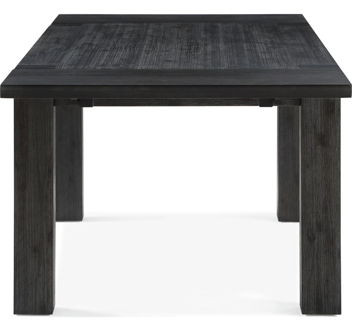 Meadow Solid Wood Extending Dining Table in Graphite — product view on a white background