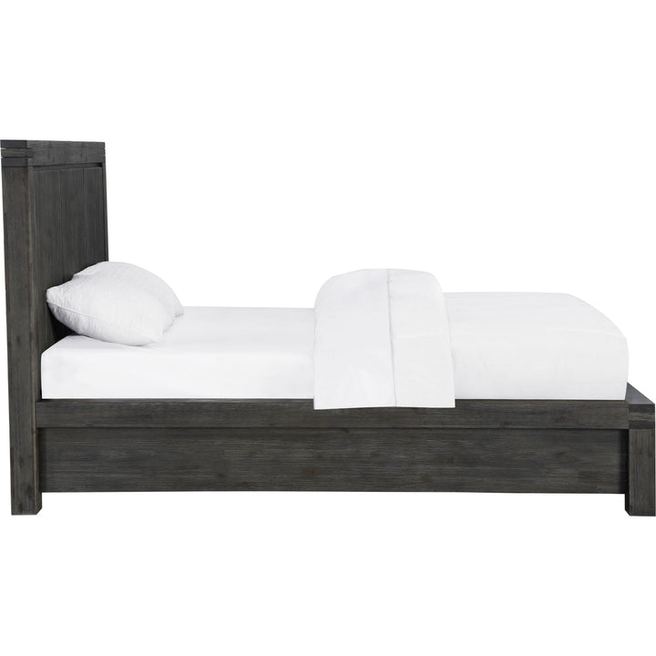 Meadow Solid Wood Footboard Storage Bed in Graphite — white background, side profile
