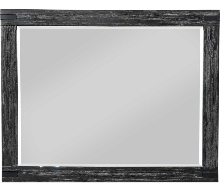 Meadow Solid Wood Mirror in Graphite — on a white background