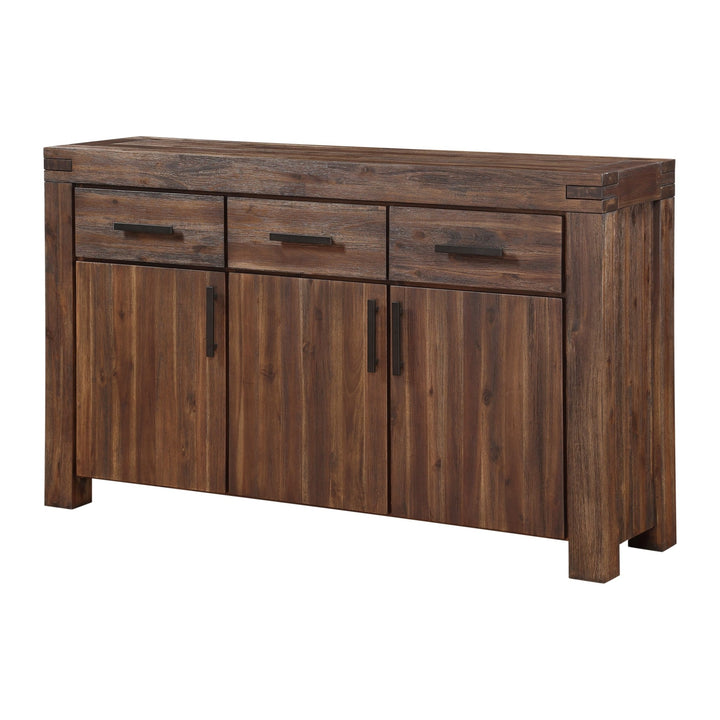 Meadow Solid Wood Sideboard by Modus in Brick Brown — product view on a white background