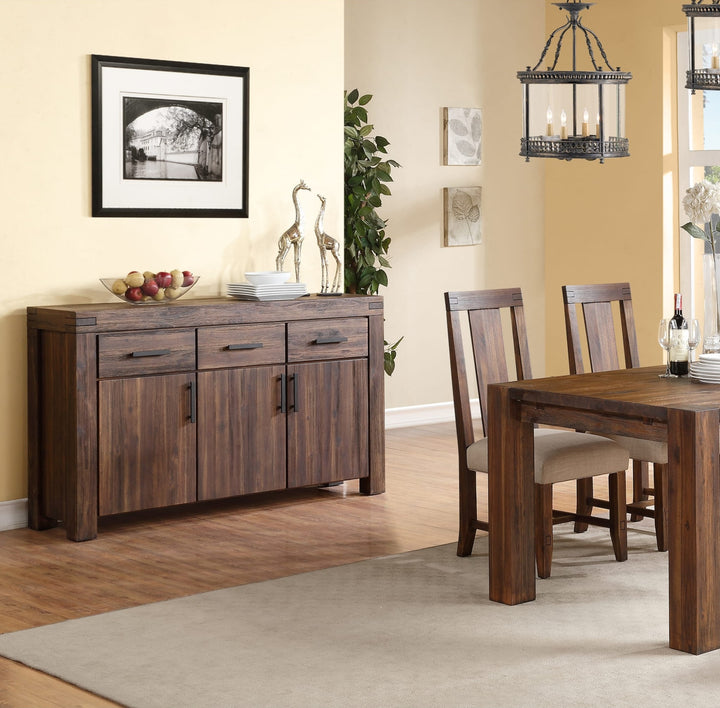 Meadow Solid Wood Sideboard in Brick Brown — lifestyle photo