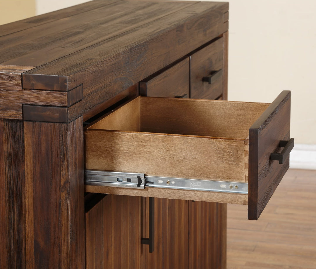 Meadow Solid Wood Sideboard in Brick Brown — lifestyle photo
