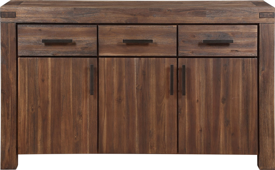 Meadow Solid Wood Sideboard in Brick Brown — lifestyle photo