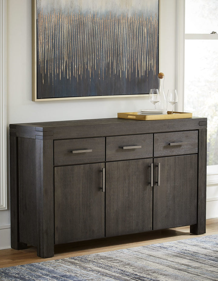 Meadow Solid Wood Sideboard in Graphite — lifestyle photo