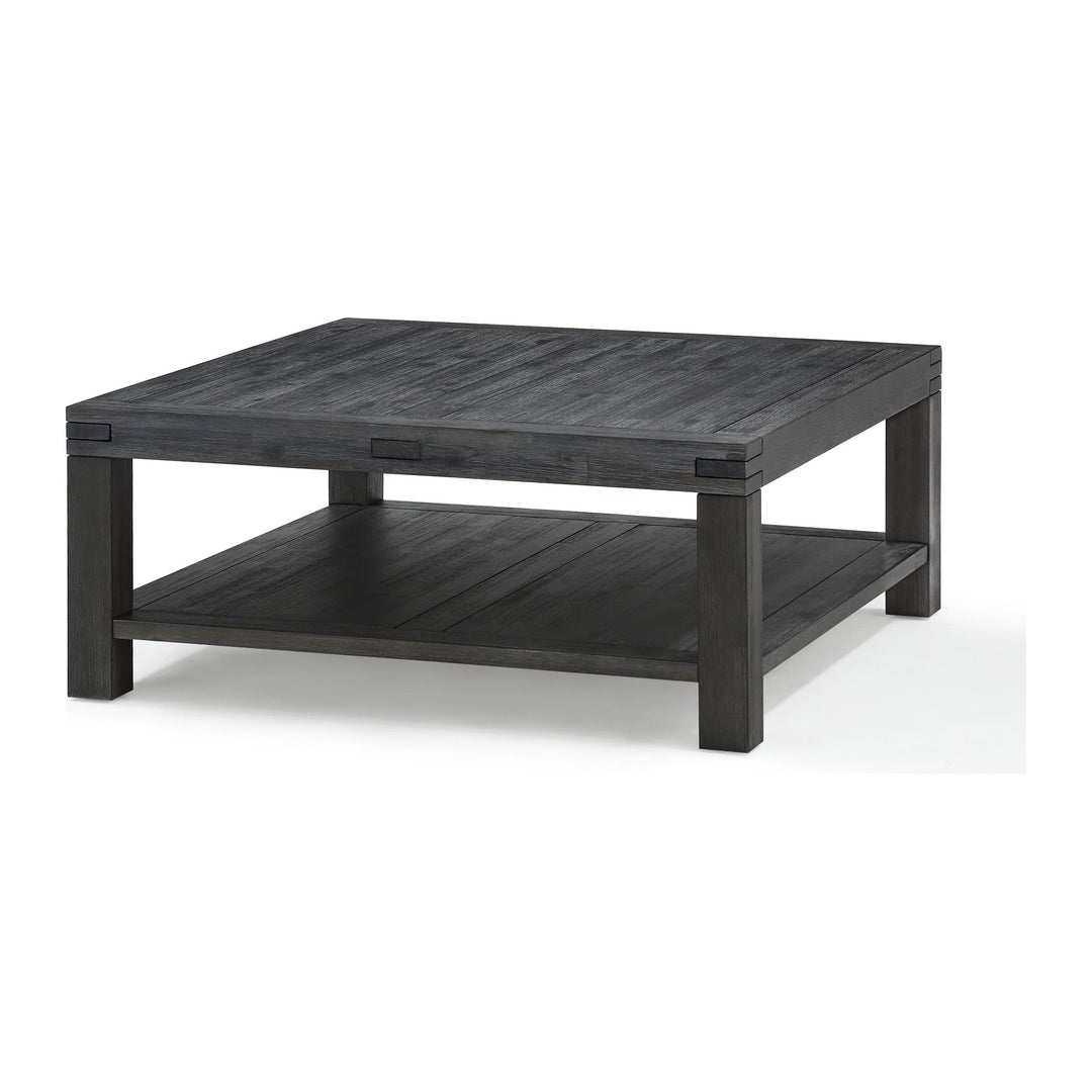 Meadow Solid Wood Square Coffee Table by Modus in Graphite — product view on a white background