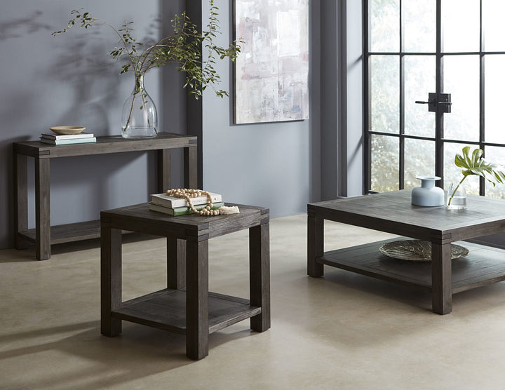 Meadow Solid Wood Square Coffee Table in Graphite — lifestyle photo