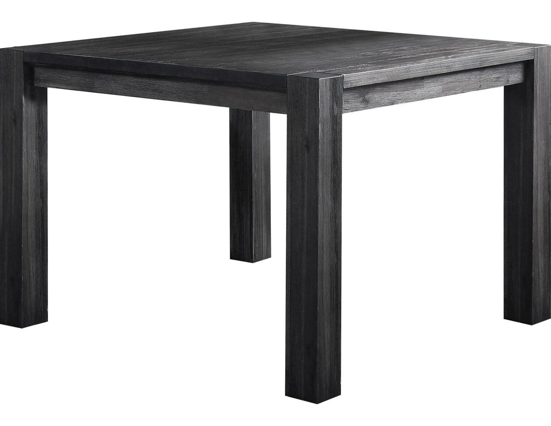 Meadow Solid Wood Square Counter Table in Graphite — product view on a white background