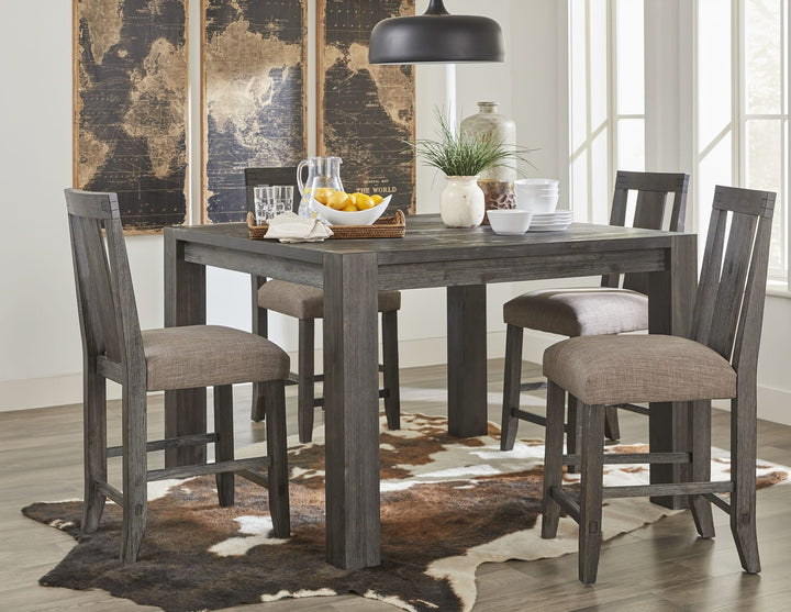 Meadow Solid Wood Square Counter Table in Graphite — lifestyle photo