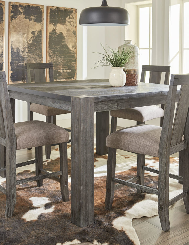 Meadow Solid Wood Square Counter Table in Graphite — lifestyle photo