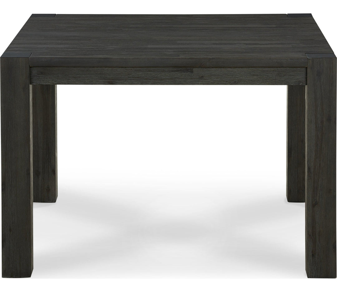 Meadow Solid Wood Square Counter Table in Graphite — product view on a white background