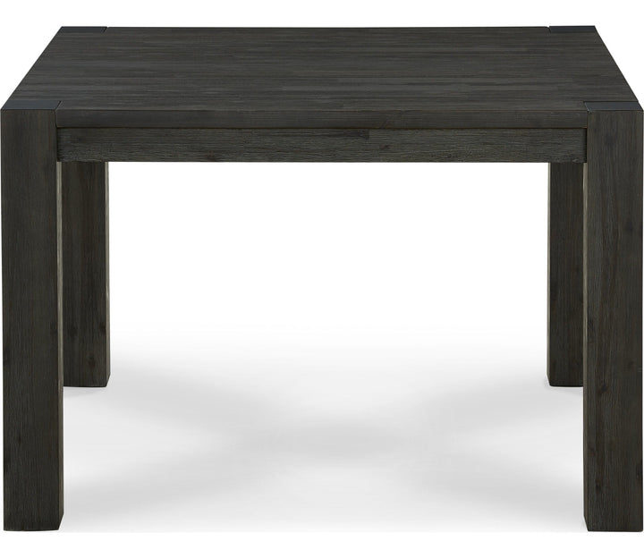 Meadow Solid Wood Square Counter Table in Graphite — product view on a white background