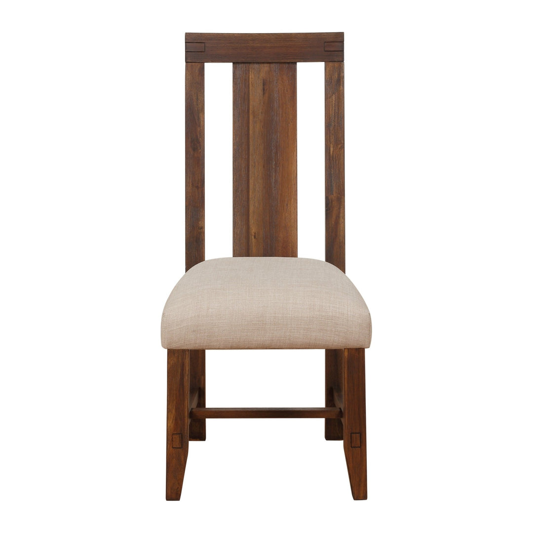 Meadow Upholstered Dining Chair by Modus in Brick Brown — product view on a white background