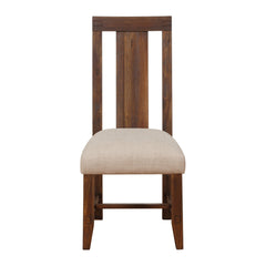 Meadow Upholstered Dining Chair by Modus in Brick Brown — product view on a white background