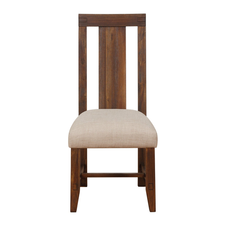 Meadow Upholstered Dining Chair by Modus in Brick Brown — product view on a white background