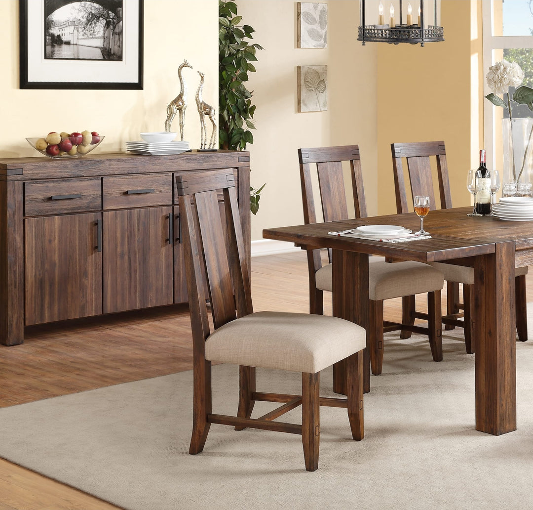 Meadow Upholstered Dining Chair in Brick Brown — lifestyle photo