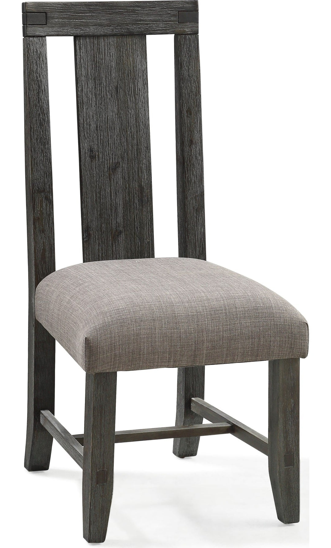 Meadow Upholstered Dining Chair in Graphite — product view on a white background