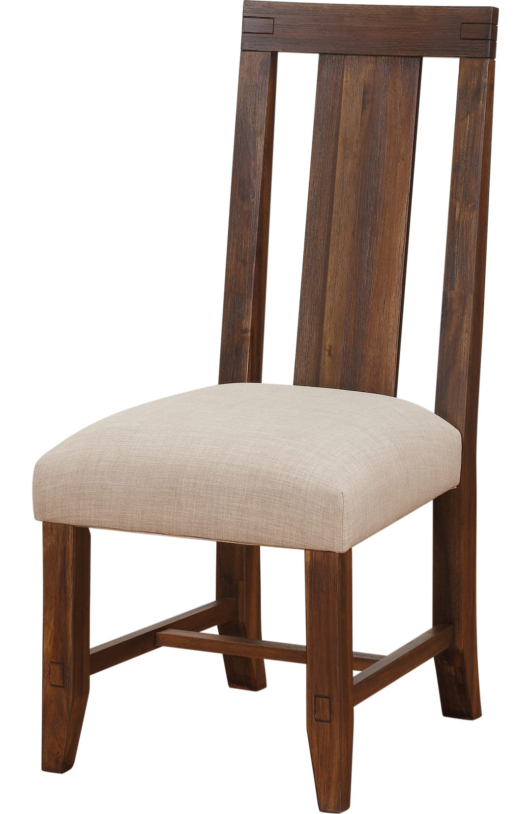 Meadow Upholstered Dining Chair in Brick Brown — product view on a white background