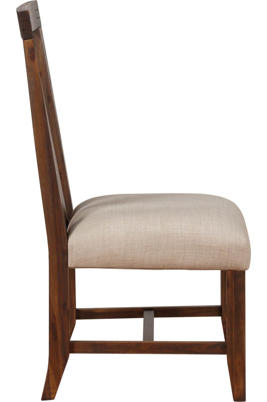 Meadow Upholstered Dining Chair in Brick Brown — product view on a white background