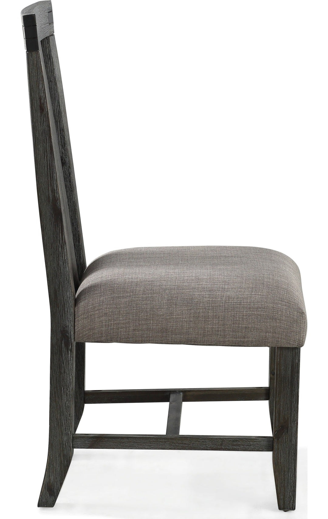 Meadow Upholstered Dining Chair in Graphite — product view on a white background