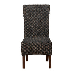 Meadow Wicker Dining Chair by Modus in Brick Brown — product view on a white background