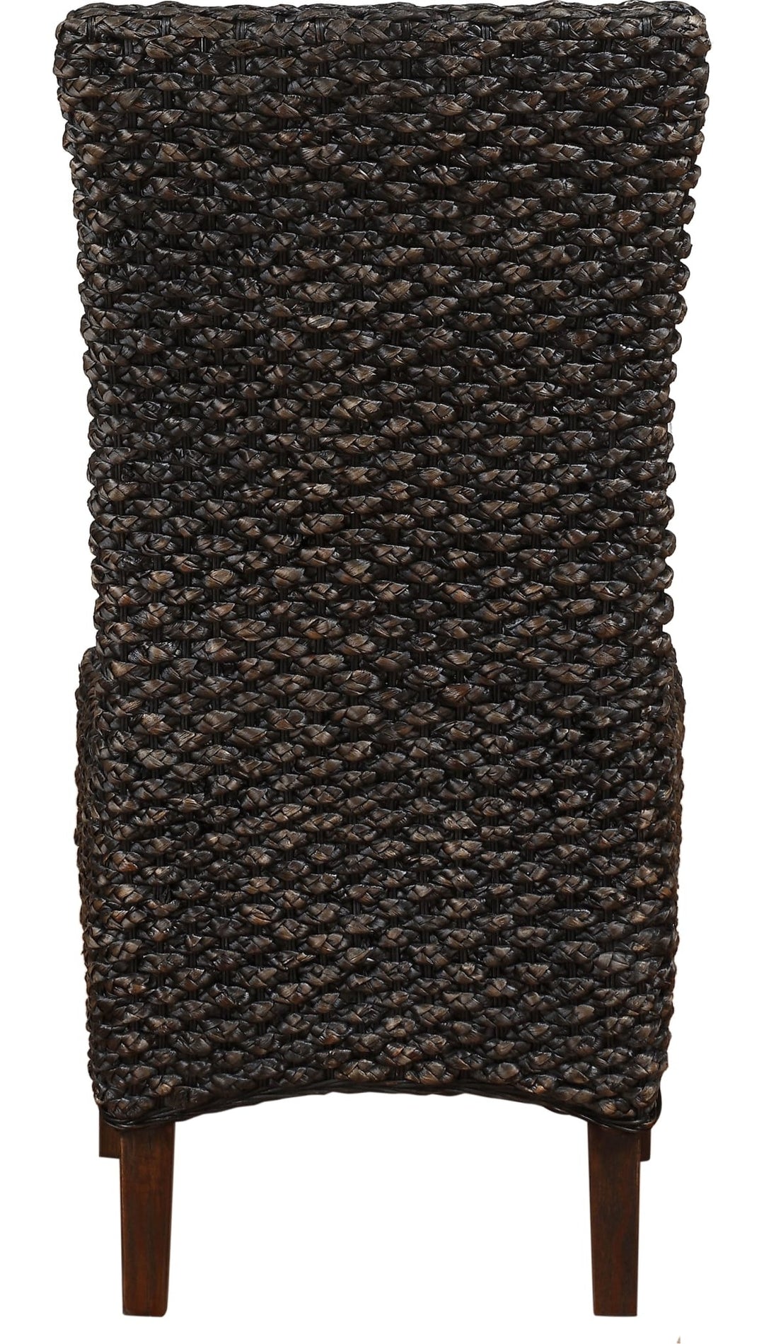 Meadow Wicker Dining Chair in Brick Brown — product view on a white background