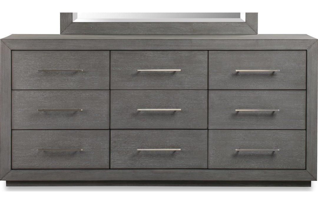Melbourne Nine Drawer Dresser in Mineral — on a white background