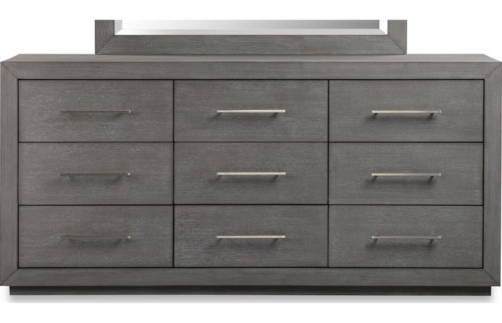Melbourne Nine Drawer Dresser in Mineral — on a white background