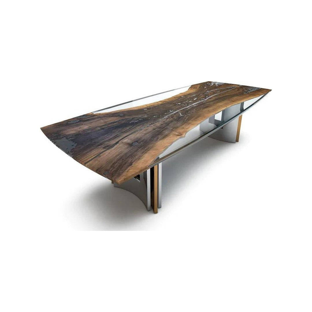 MELIADES WALNUT WOOD DINING TABLE Arditi Collection