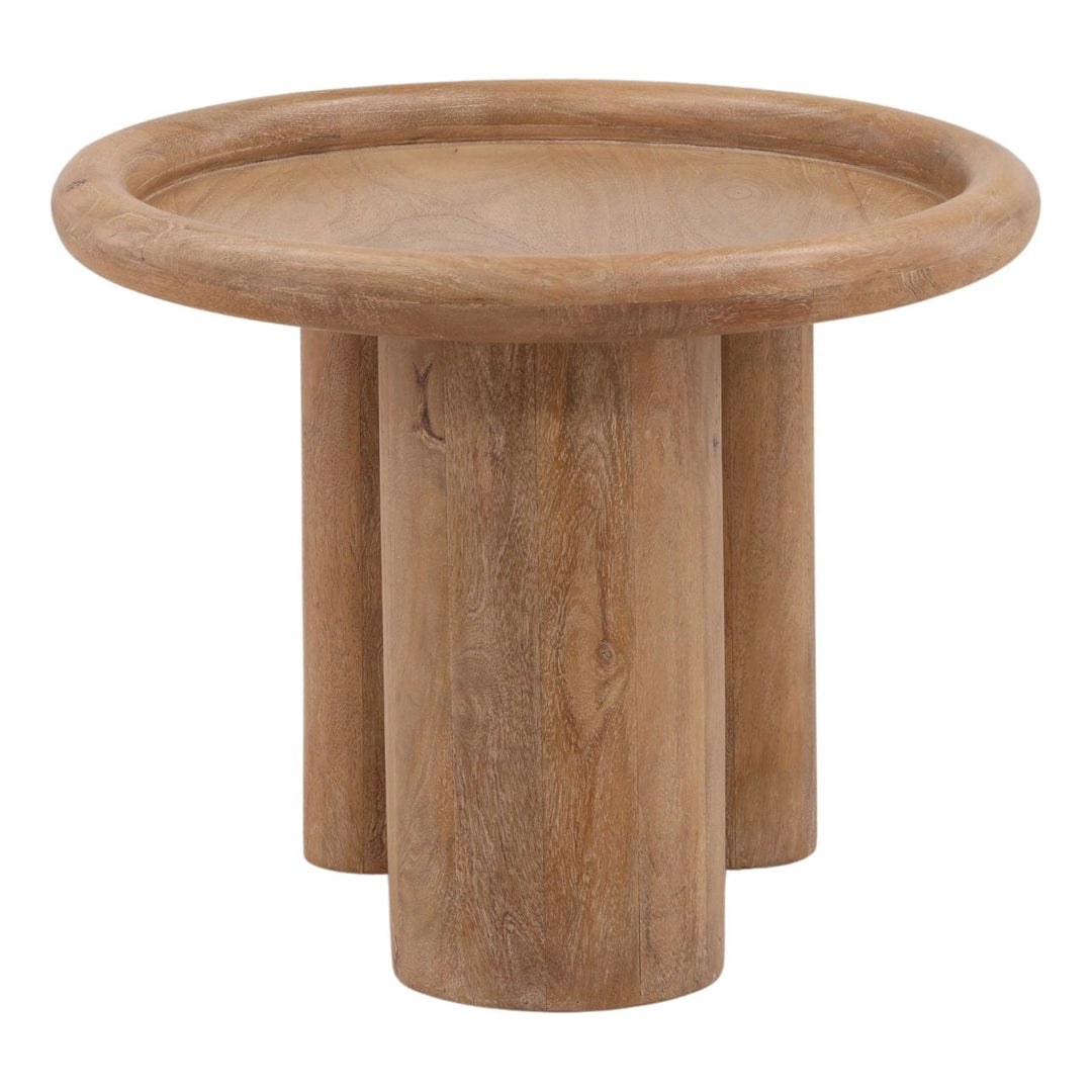 Mercer Mango Wood Side Table, back view