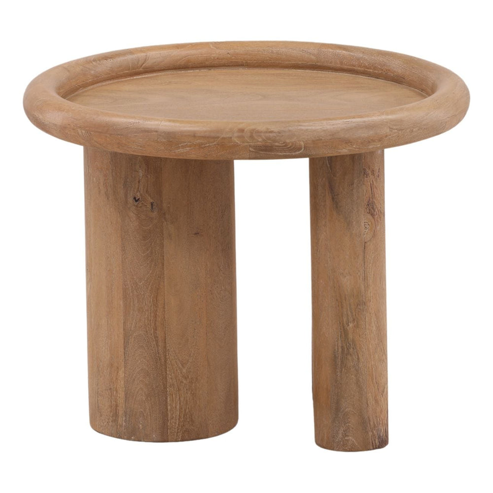 Mercer Mango Wood Side Table, profile view
