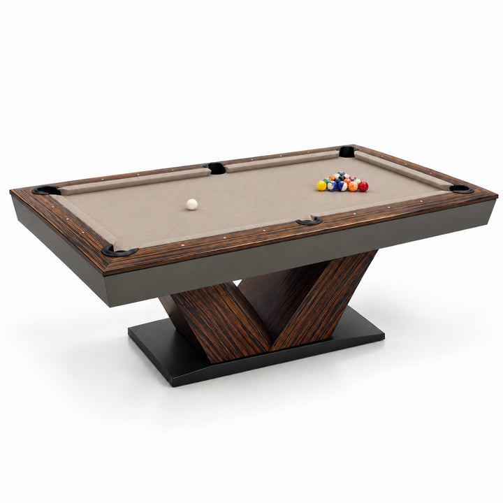 Meridian pool table - Macassar / Light Taupe 