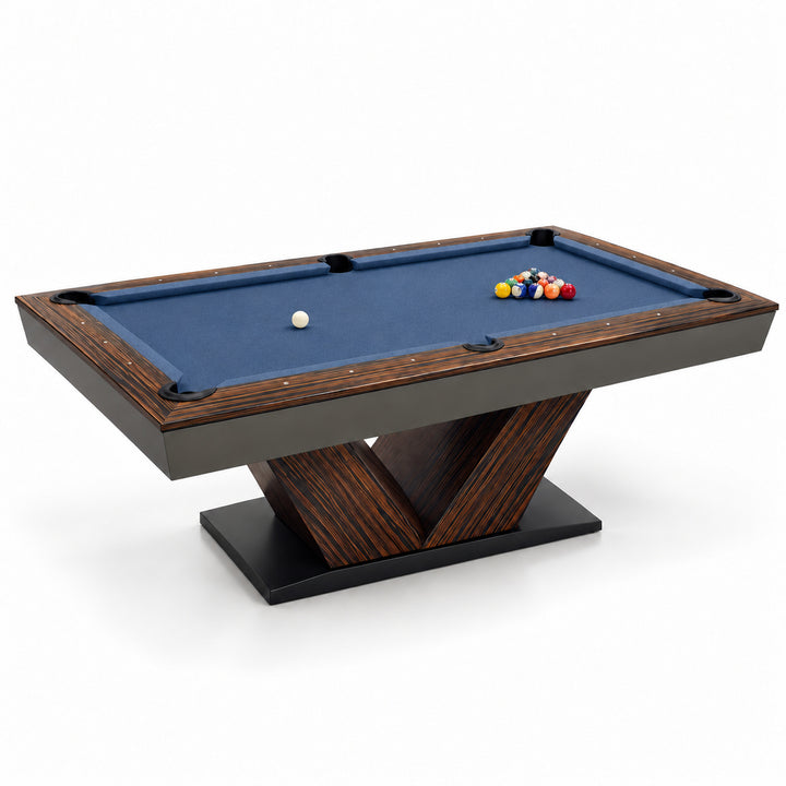 Meridian pool table - Macassar / Slate Blue 