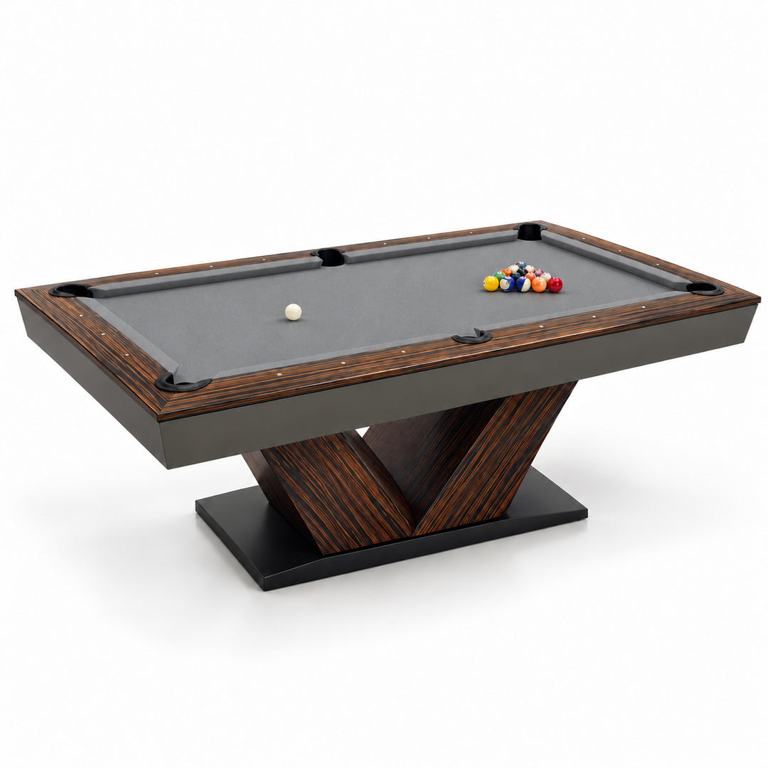 Meridian pool table - Macassar / Steel Gray 